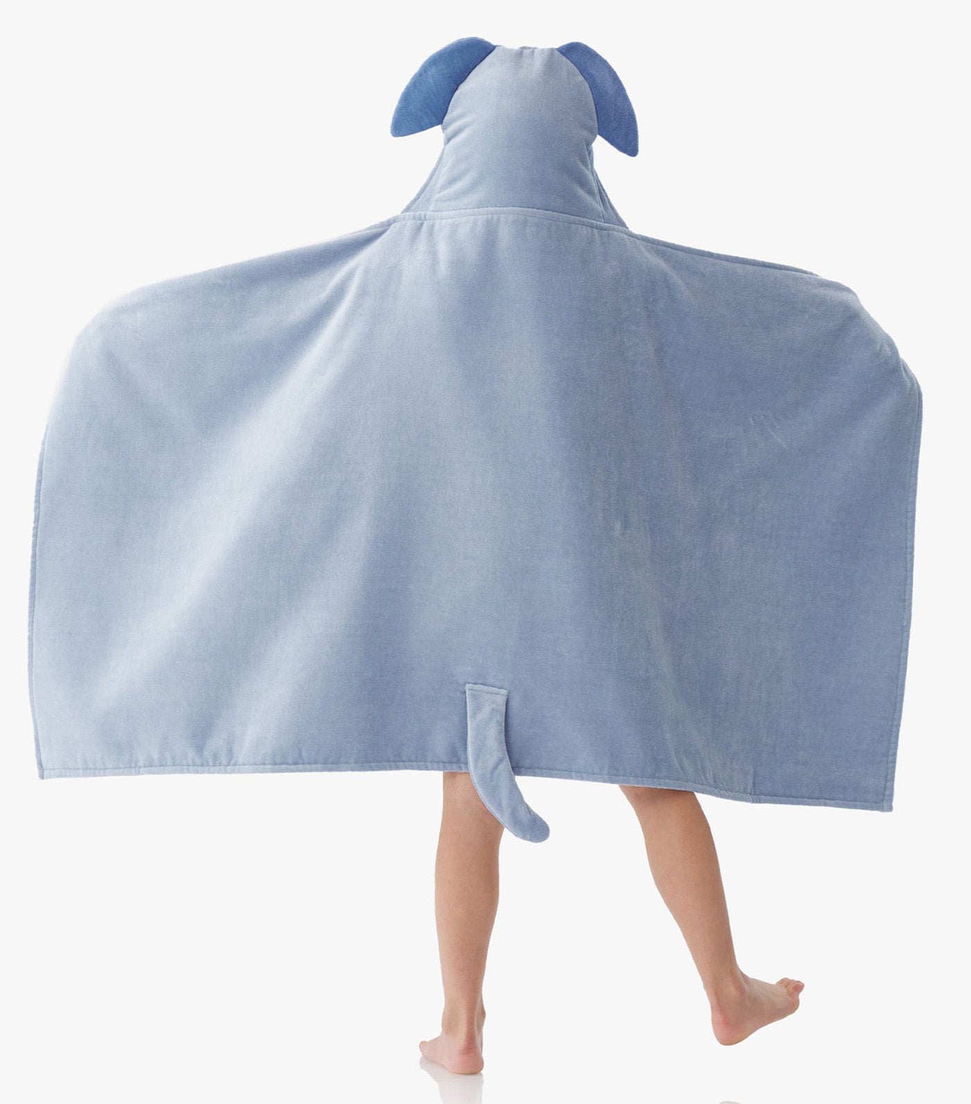 Puppy Kid Hooded Towel Chambray Blue