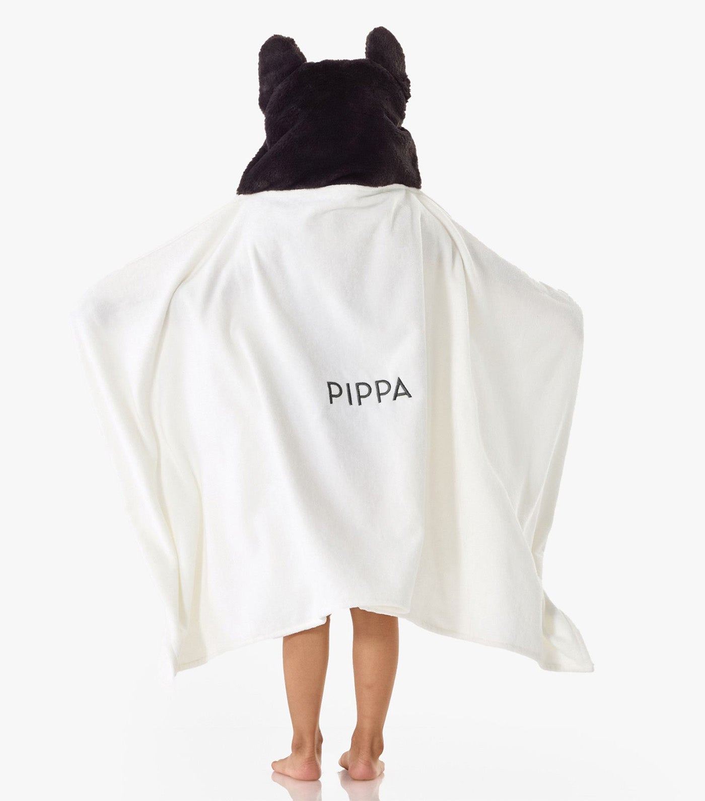 Pippa Frenchie Faux Fur Kid Hooded Towel