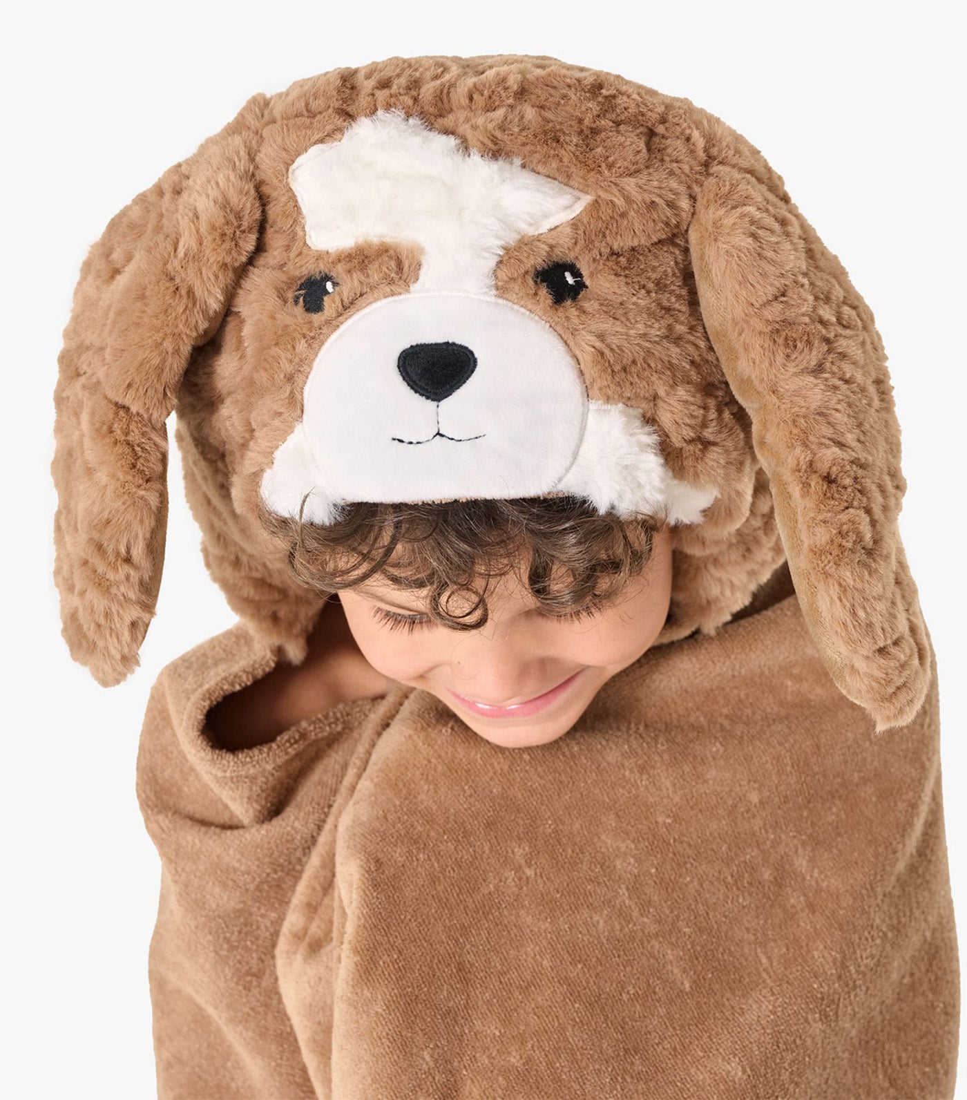 Jack Spaniel Faux Fur Kid Hooded Towel