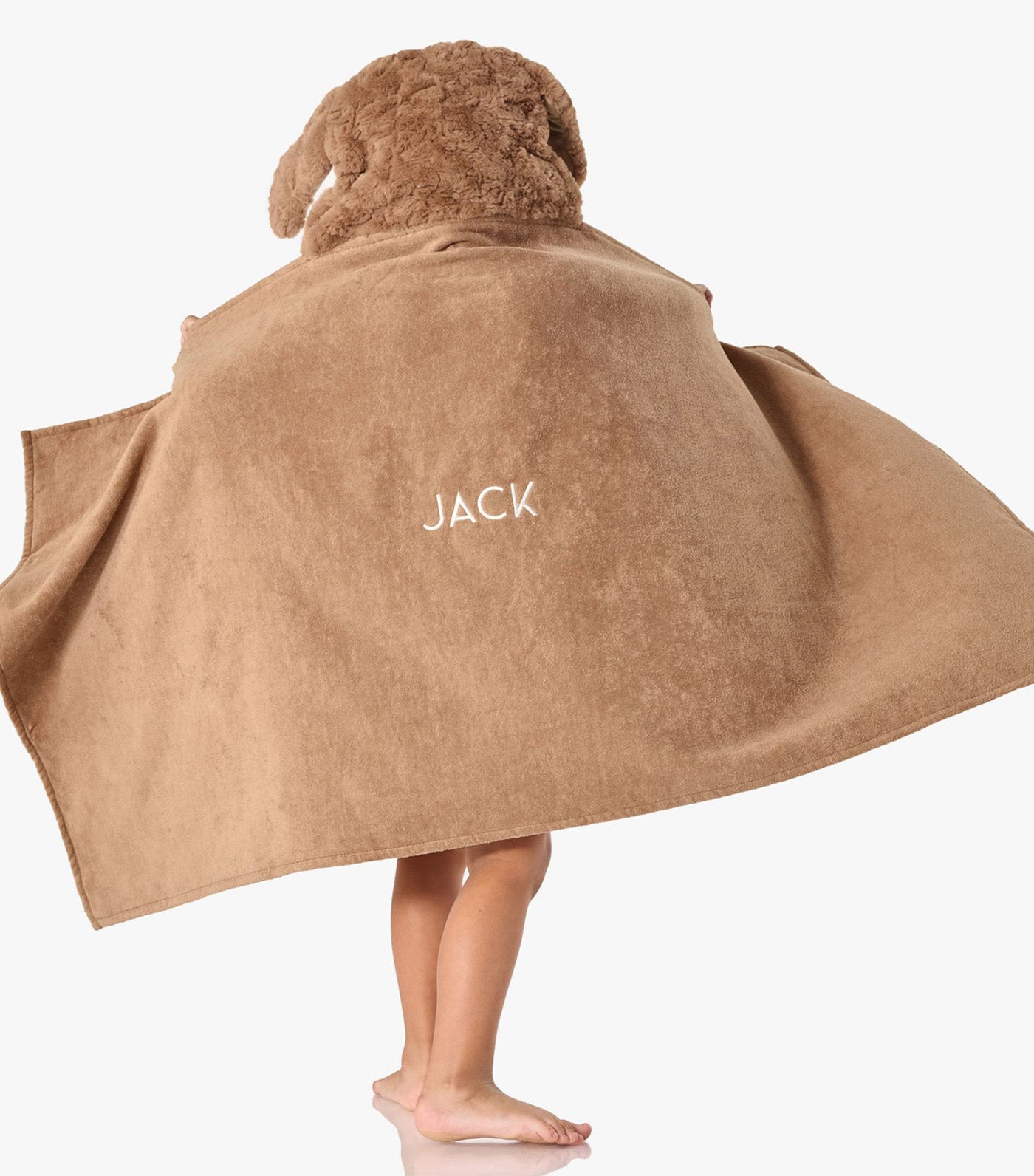 Jack Spaniel Faux Fur Kid Hooded Towel