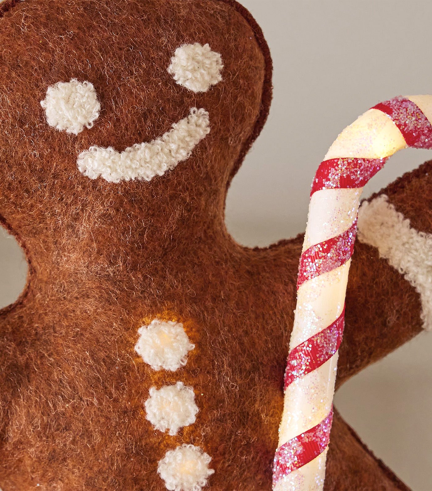 Felted Light-Up Gingerbread Tree Topper