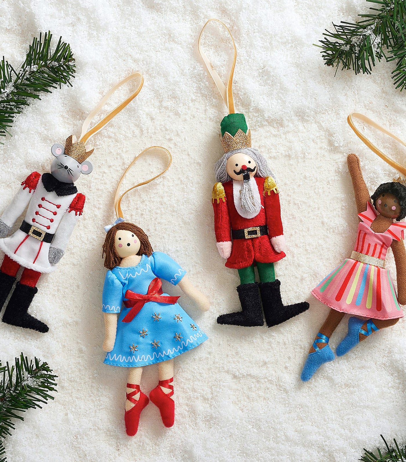 Rifle Paper Co. The Nutcracker Ornament, Set of 4 Multi