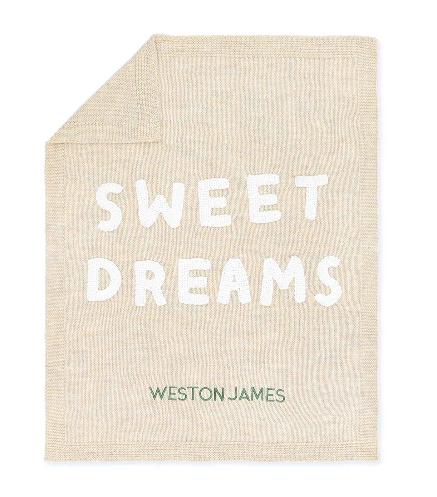 Sweet Dreams Baby Blanket Oatmeal