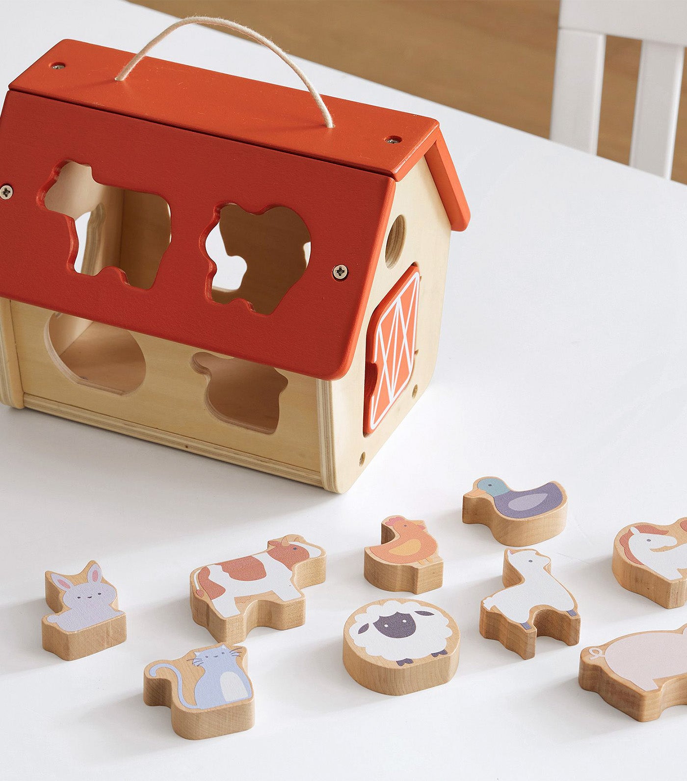 Wooden Barn Shape - Sorter Toy