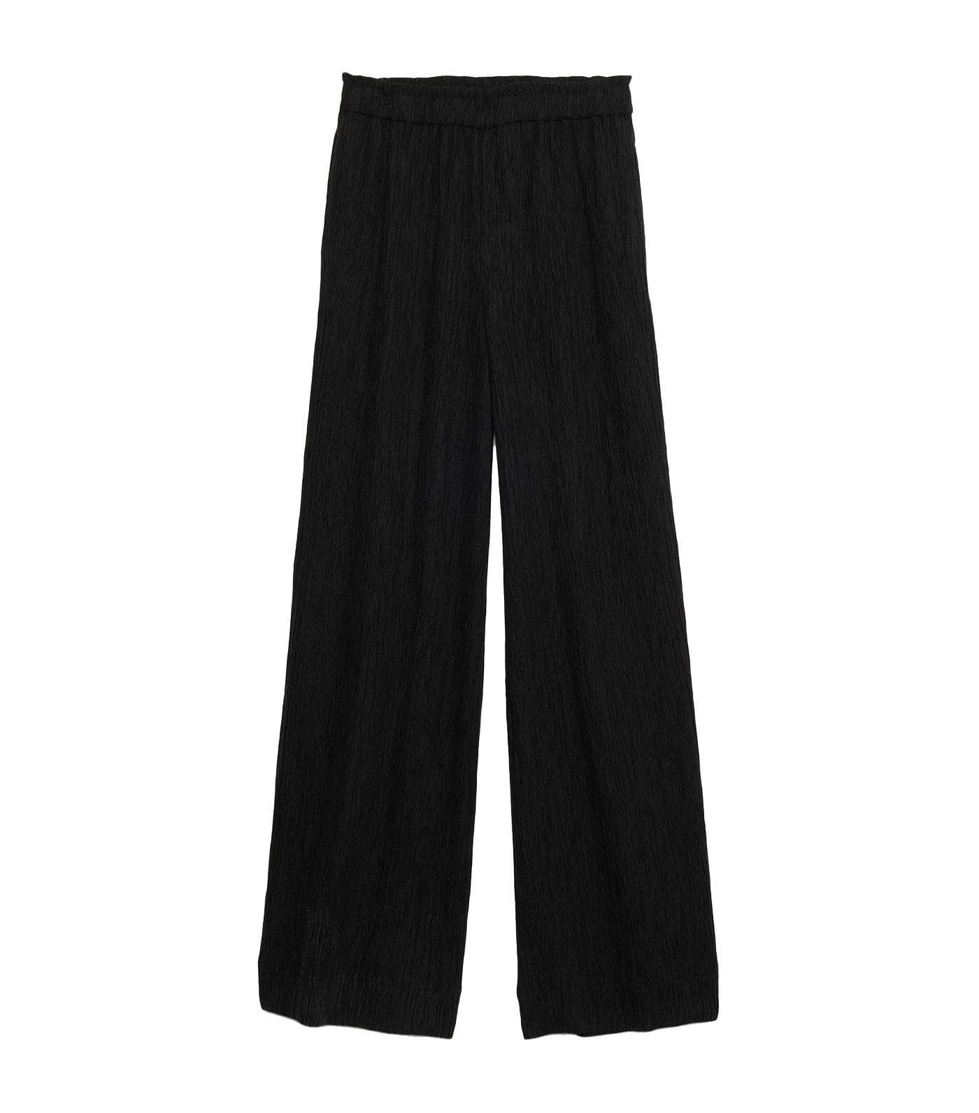 Crinkle Crepe Pull-On Pant Black