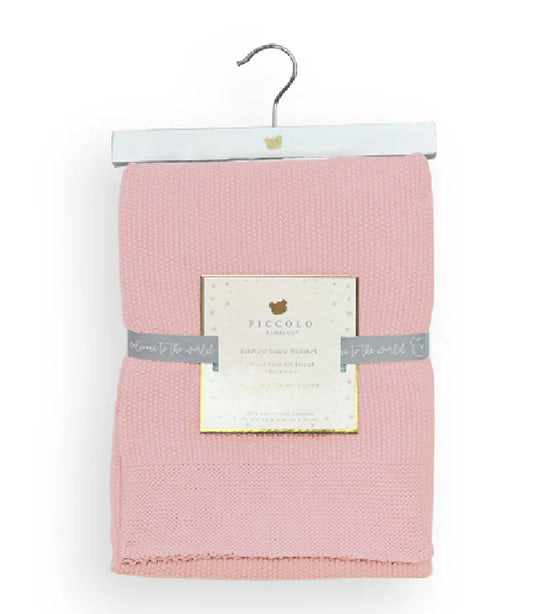 Sweater Knit Blanket in Hanger Pink