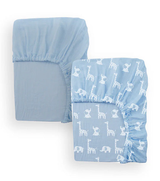 Jersey 2-Pack Crib Sheet-Blue