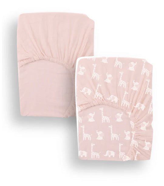 Jersey 2-Pack Crib Sheet-Pink