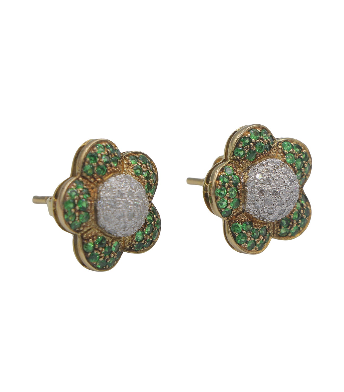 Tsavorite Ring and Earrings Set
