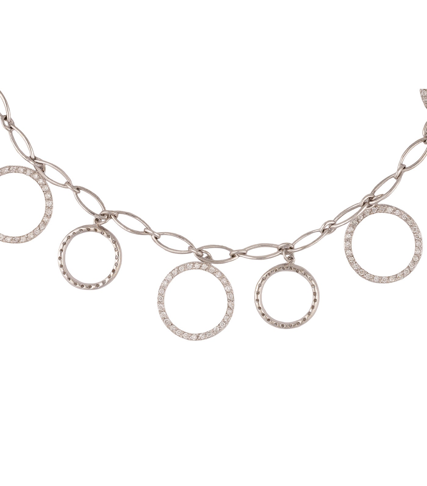 18K Bracelet with Diamonds White Gold