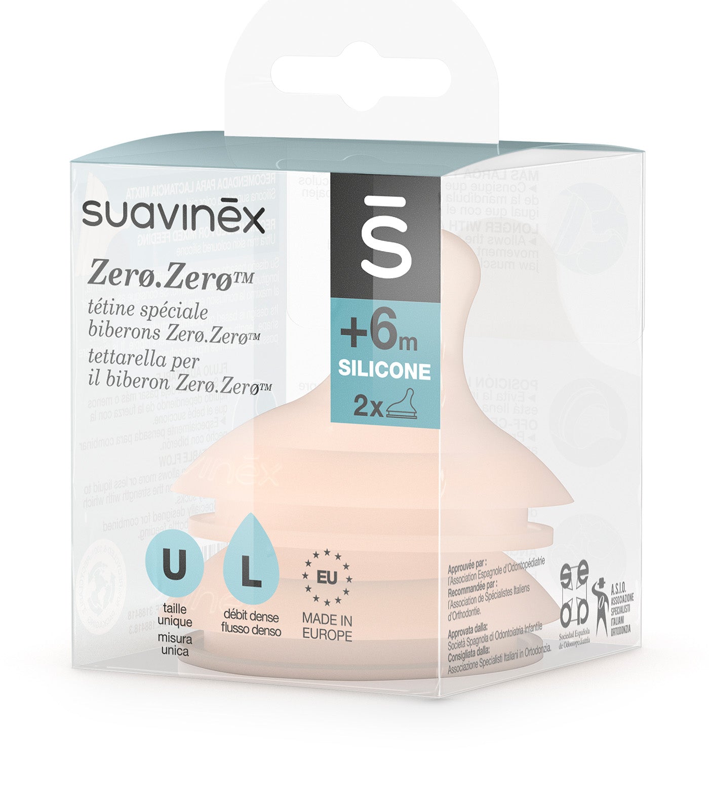Zero Zero Anti-Colic Silicone Nipple Teat Dense Flow - 2 Pack