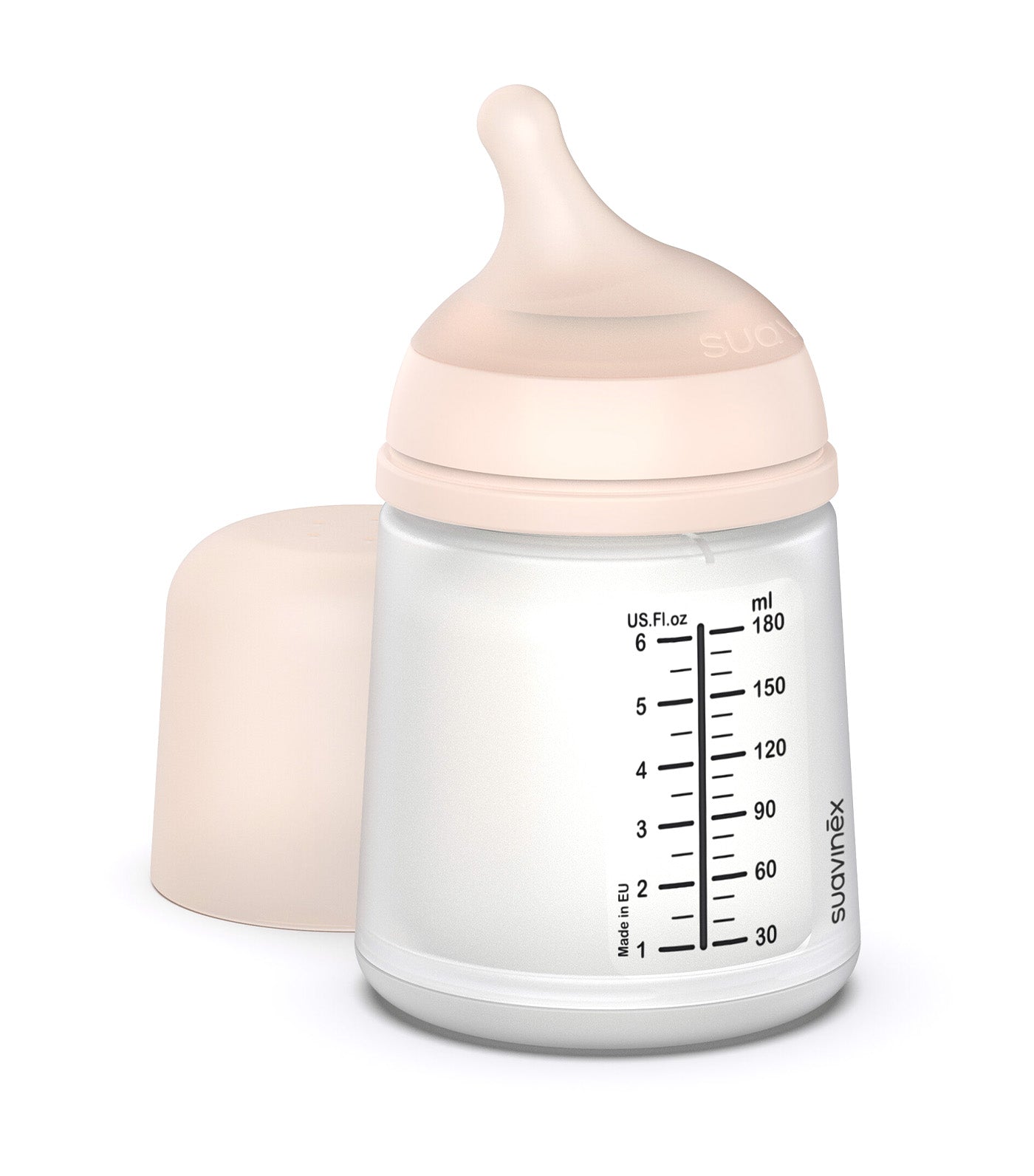 Zero Zero Anti-Colic Silicone Baby Bottle 180ml, Adaptable Flow