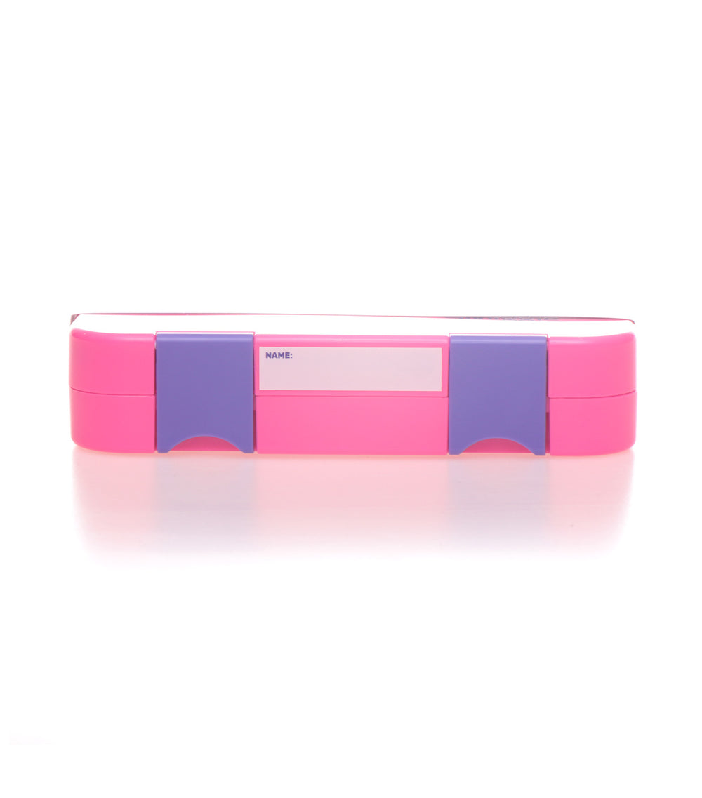 Smiggle Happy Bento Box Medium Happy Neon Splice Pink | Rustan's
