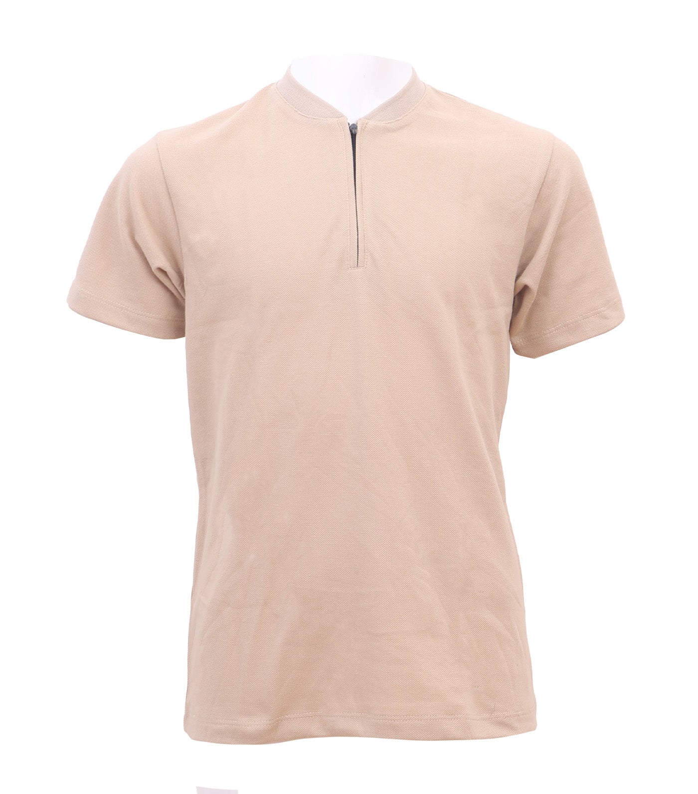 Beckett Zip Up Shirt Beige