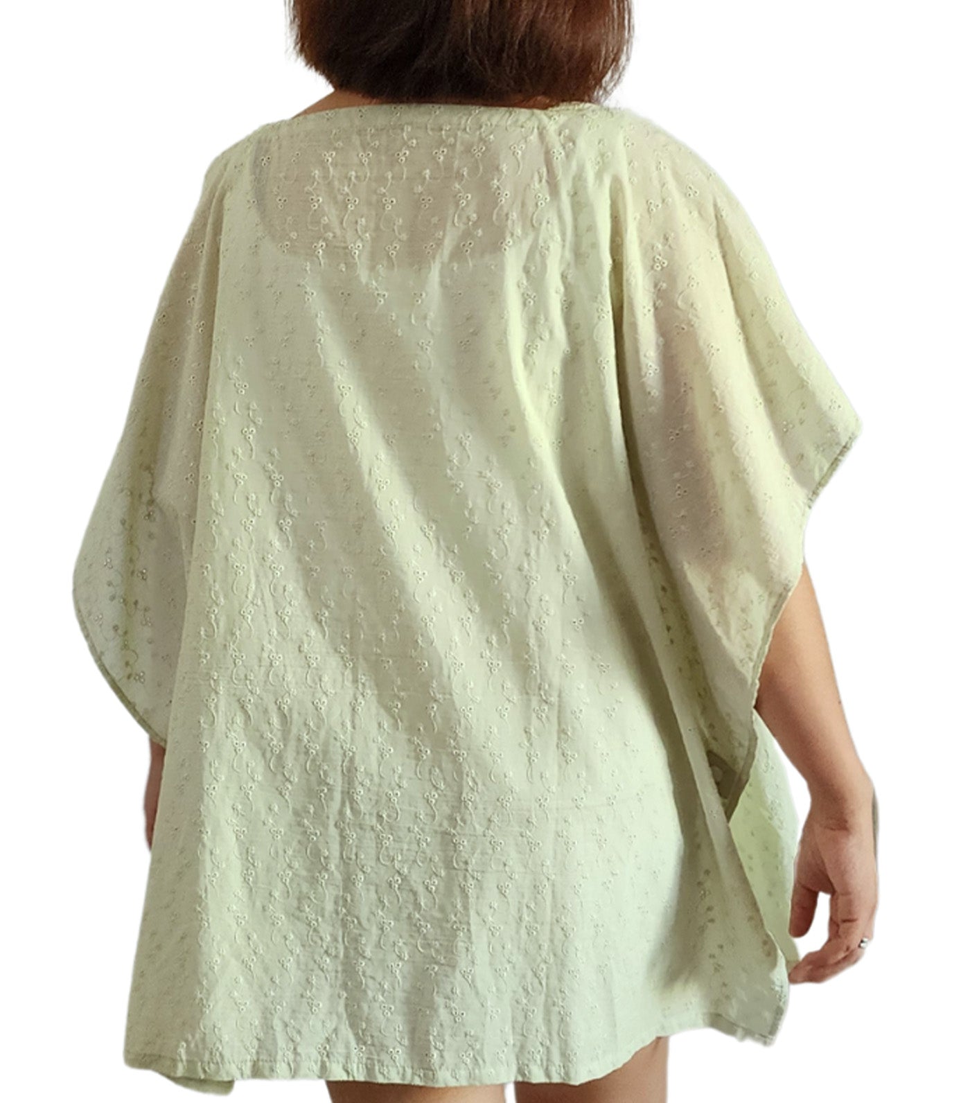 Poncho Nursing Cover - Eyelet Pistachio