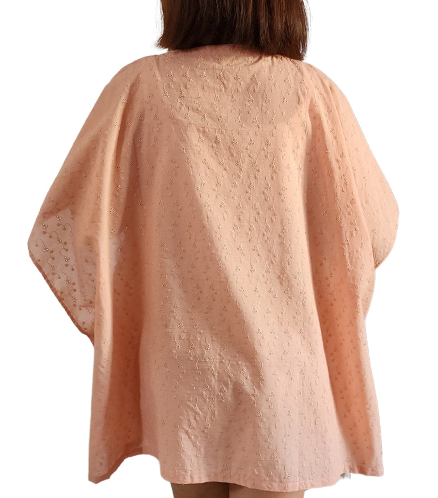 Poncho Nursing Cover - Eyelet Peach