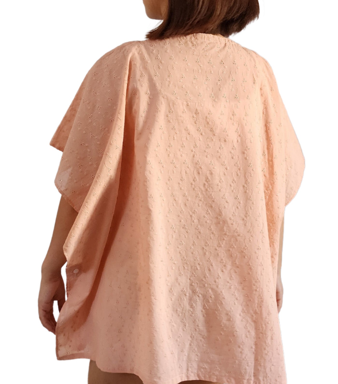 Poncho Nursing Cover - Eyelet Peach