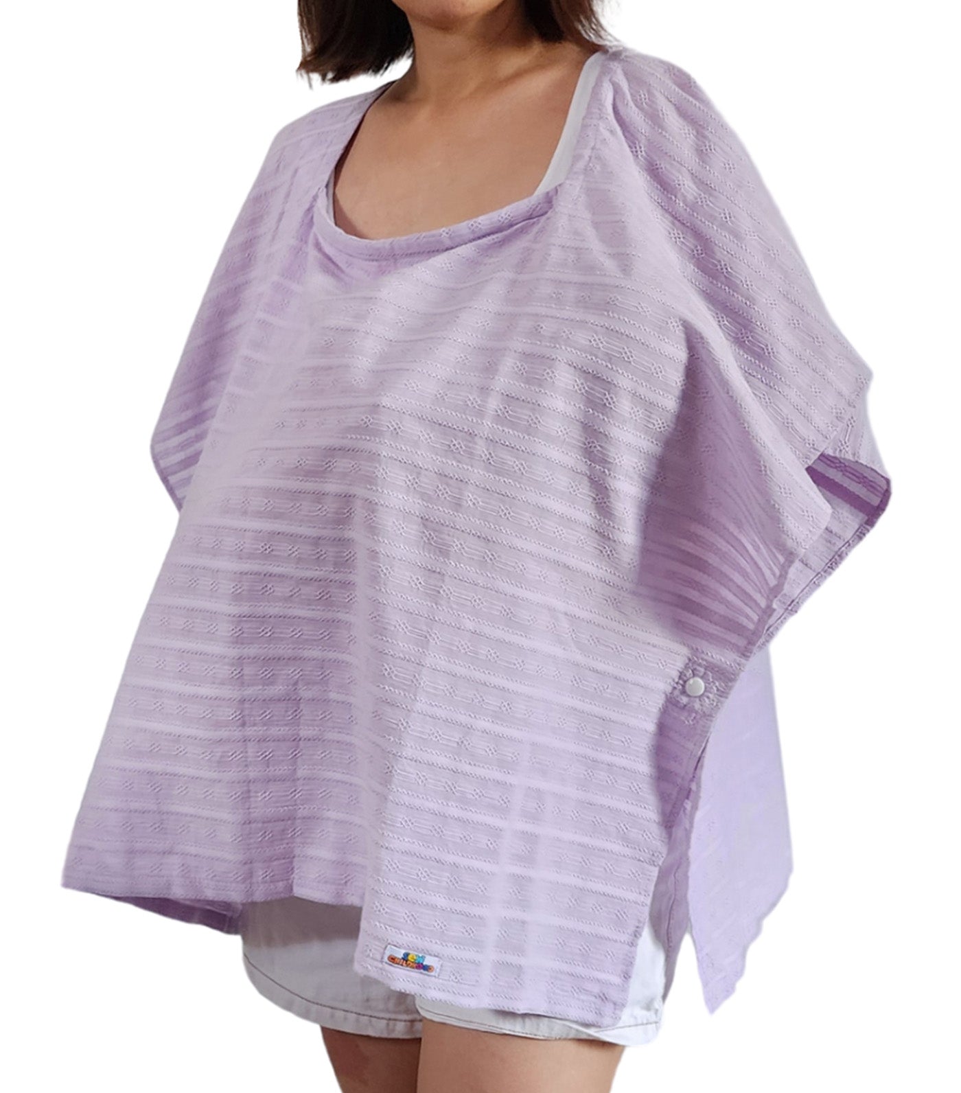 Poncho Nursing Cover - Textured Periwinkle