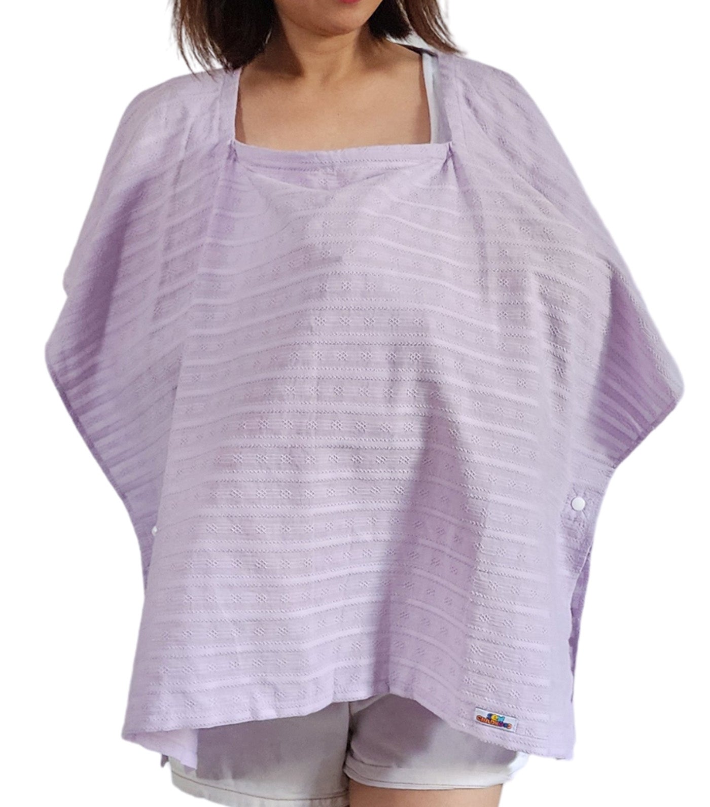 Poncho Nursing Cover - Textured Periwinkle