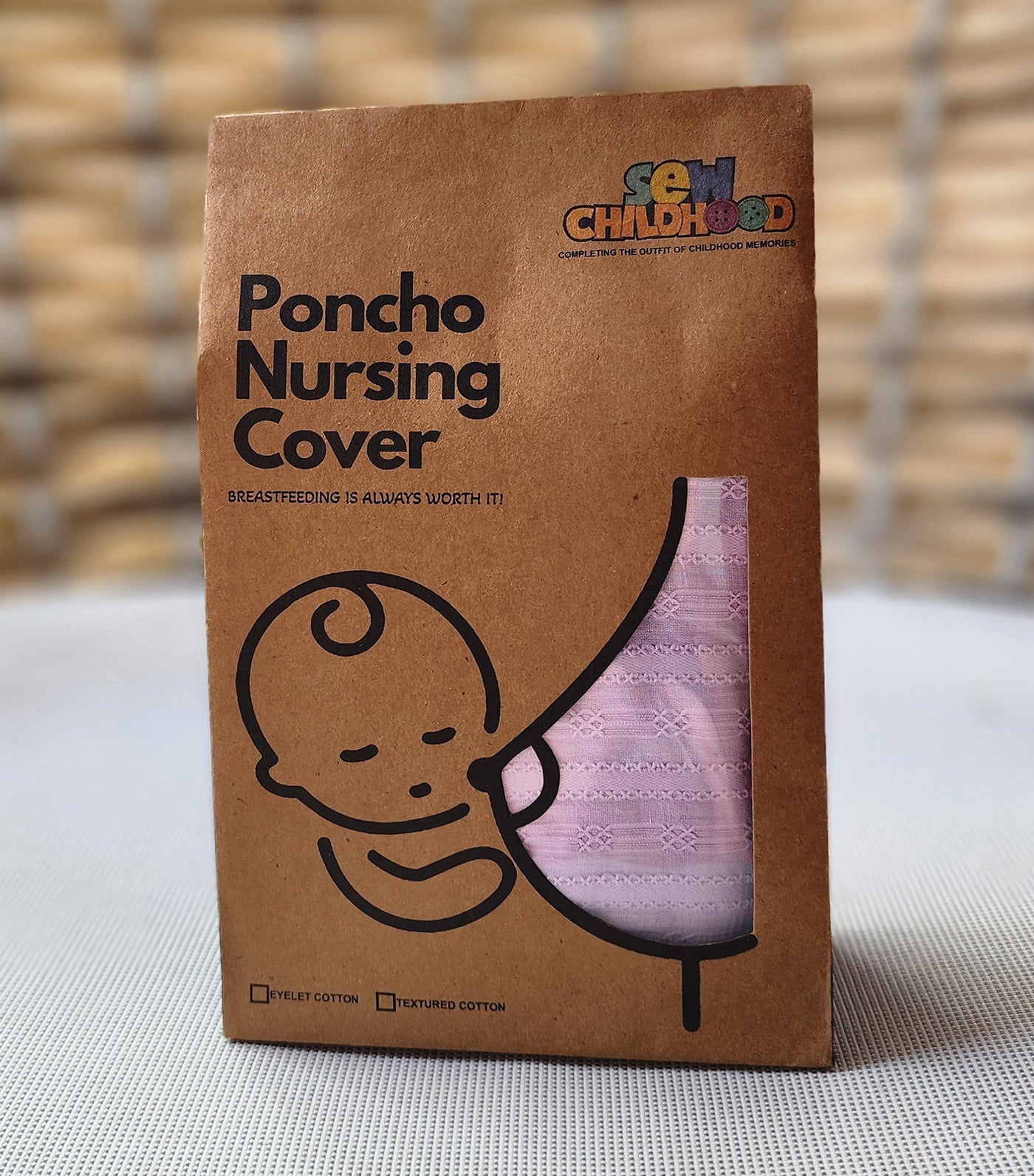 Poncho Nursing Cover - Textured Periwinkle