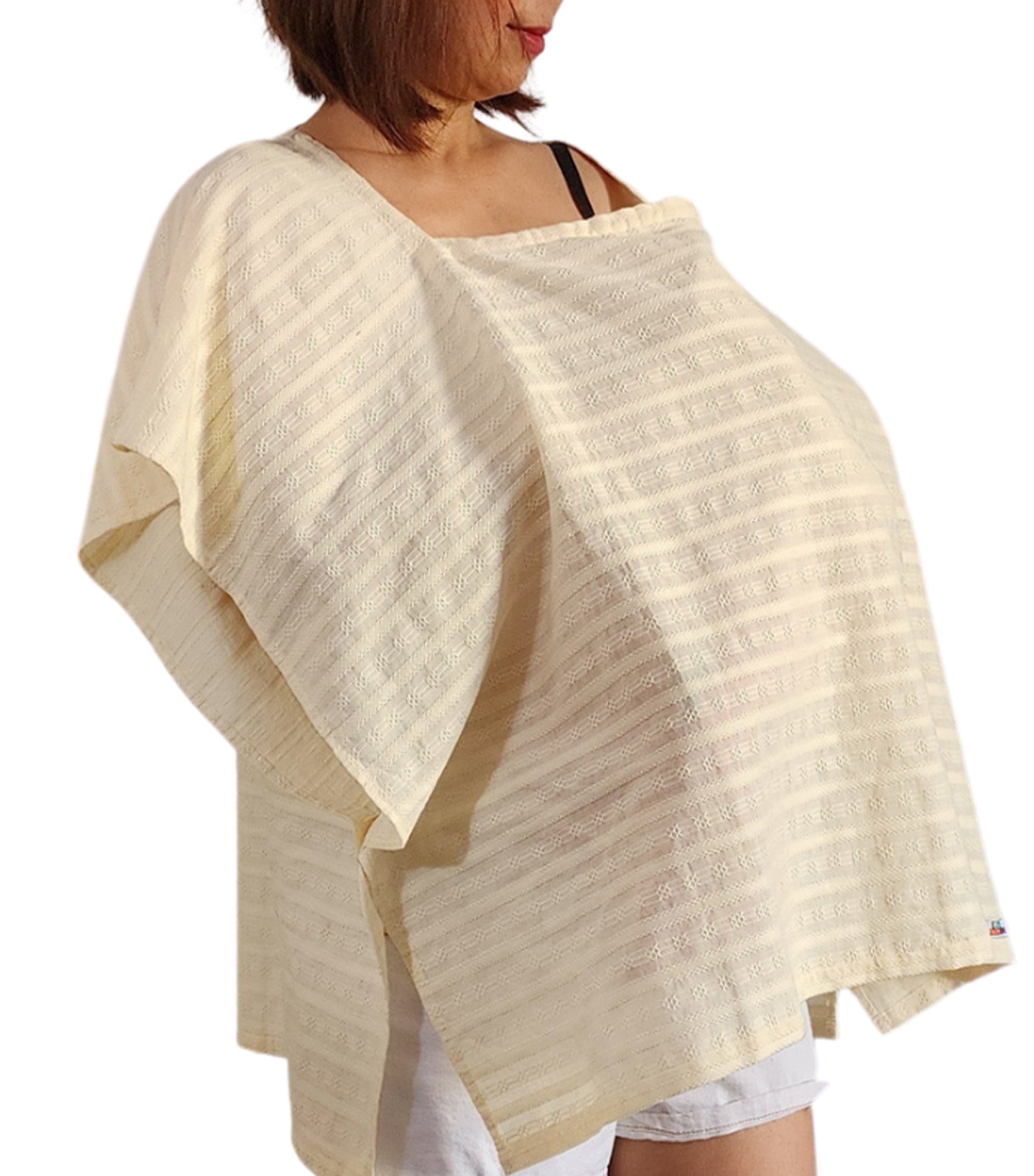 Poncho Nursing Cover - Textured Ivory