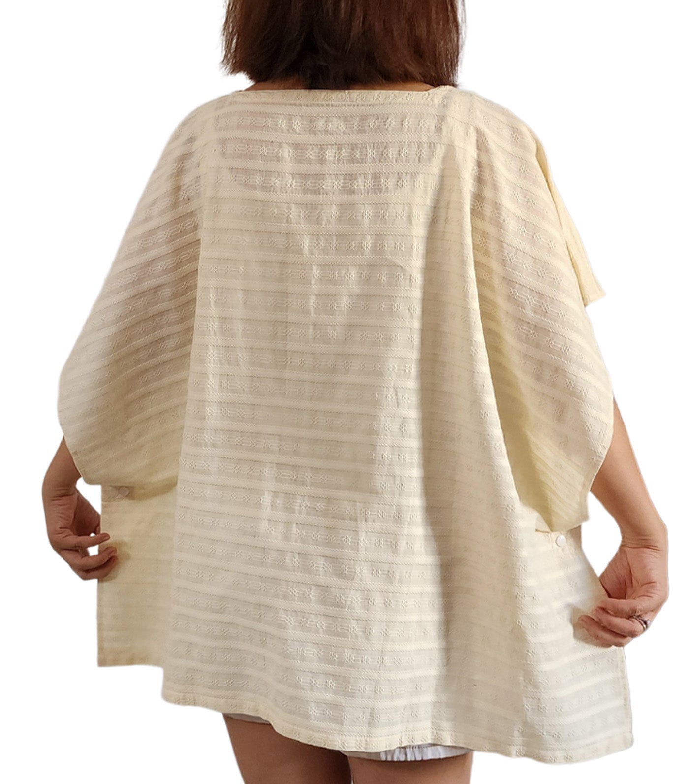 Poncho Nursing Cover - Textured Ivory