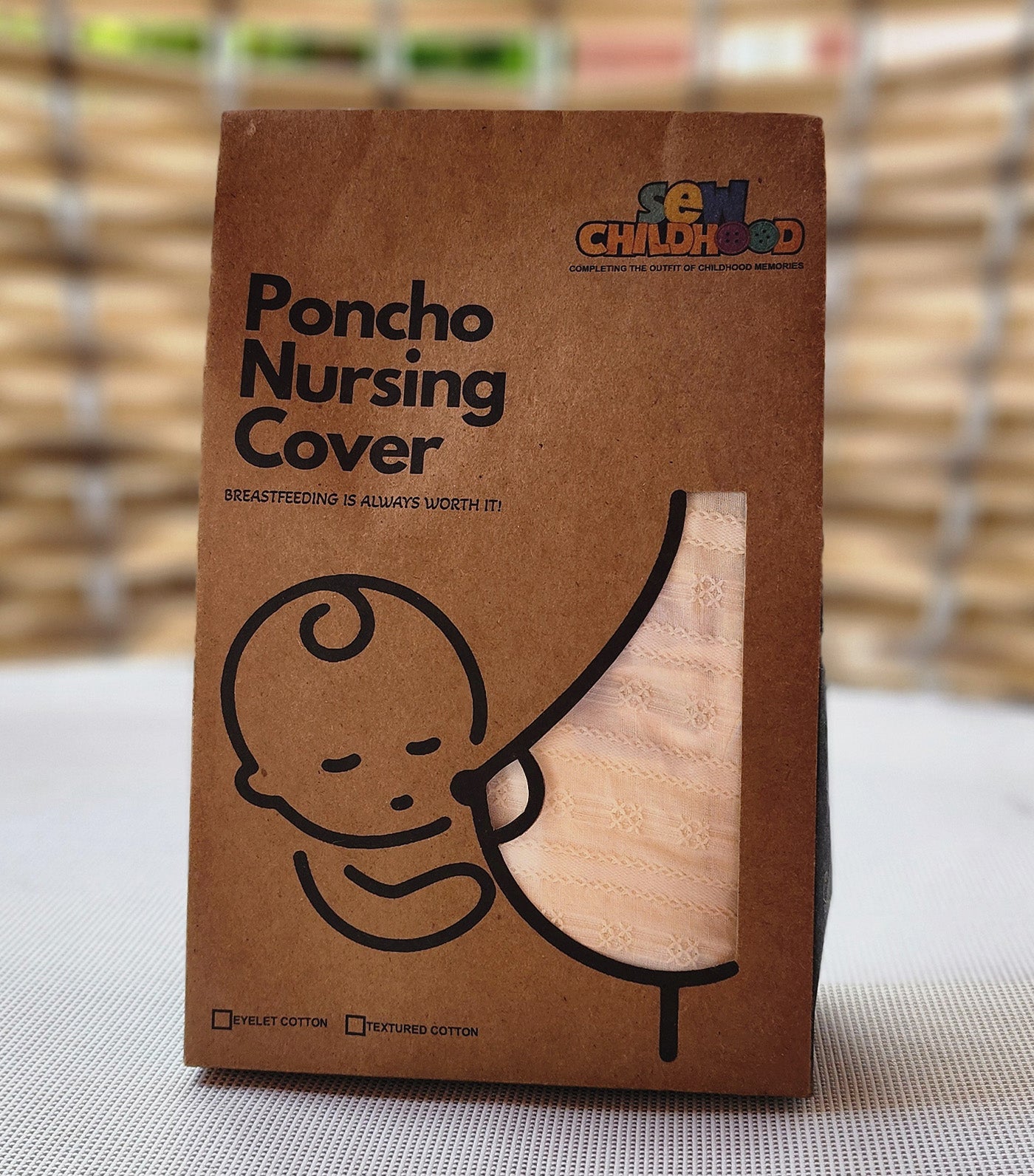 Poncho Nursing Cover - Textured Ivory