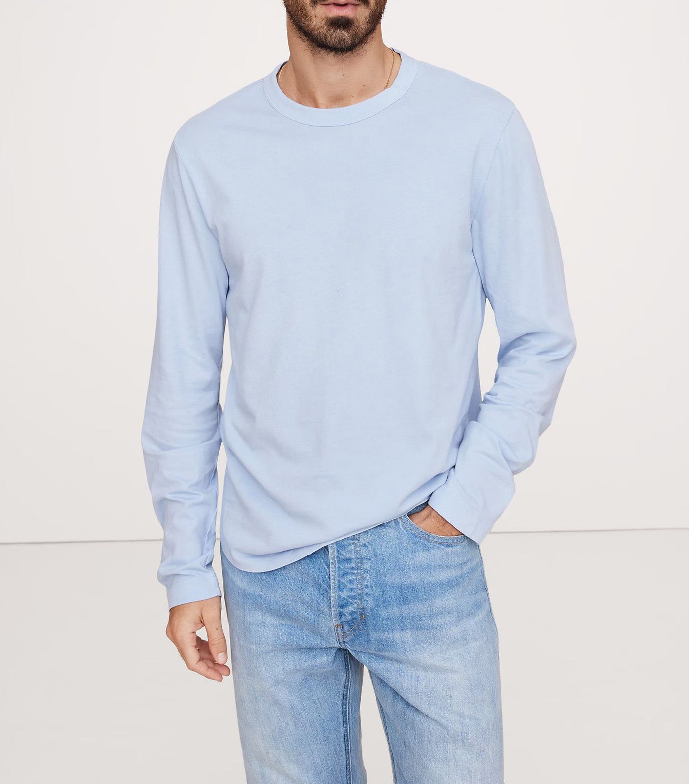 Soft Wash Long-Sleeve T-Shirt Rink Blue