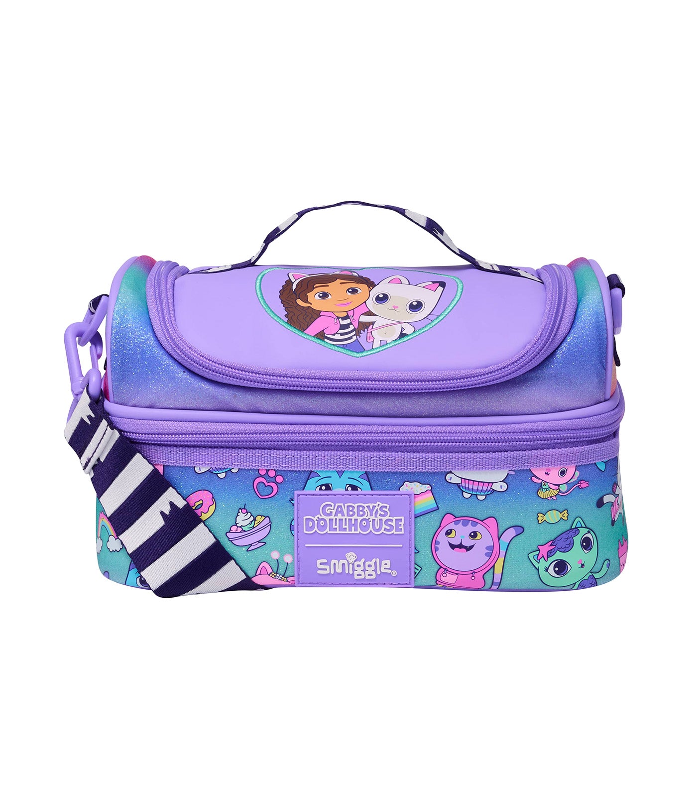 Gabby's Dollhouse Double Decker Lunchbox with Strap