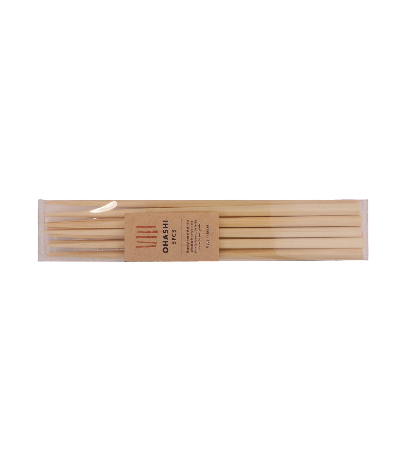 Shirotake Plain Square-Tip Chopsticks 22.5cm Set of 5