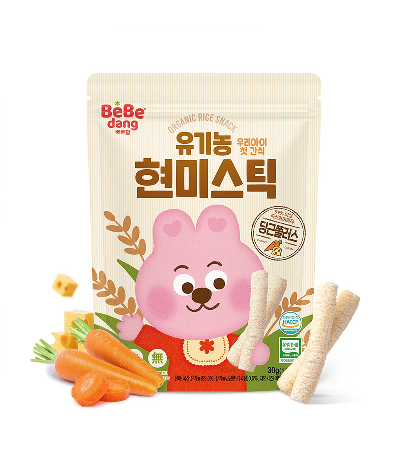 Organic Brown Rice Stick Carrot Cheese