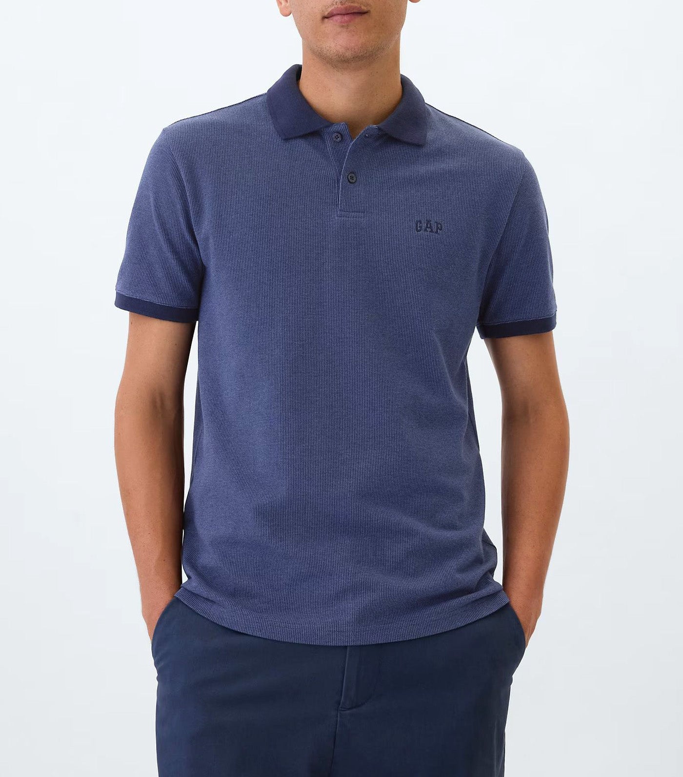 Logo Pique Polo Shirt Blue Eoe