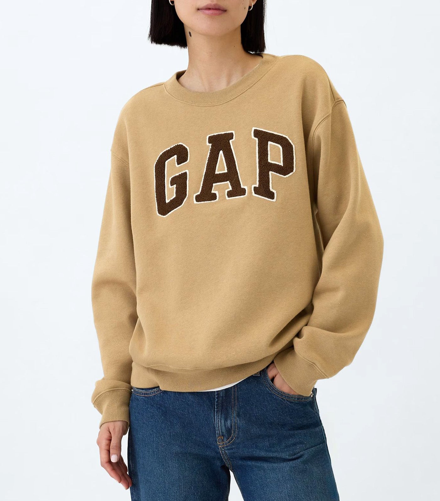 Sweatshirt V-Gap Heritage Crew Mojave