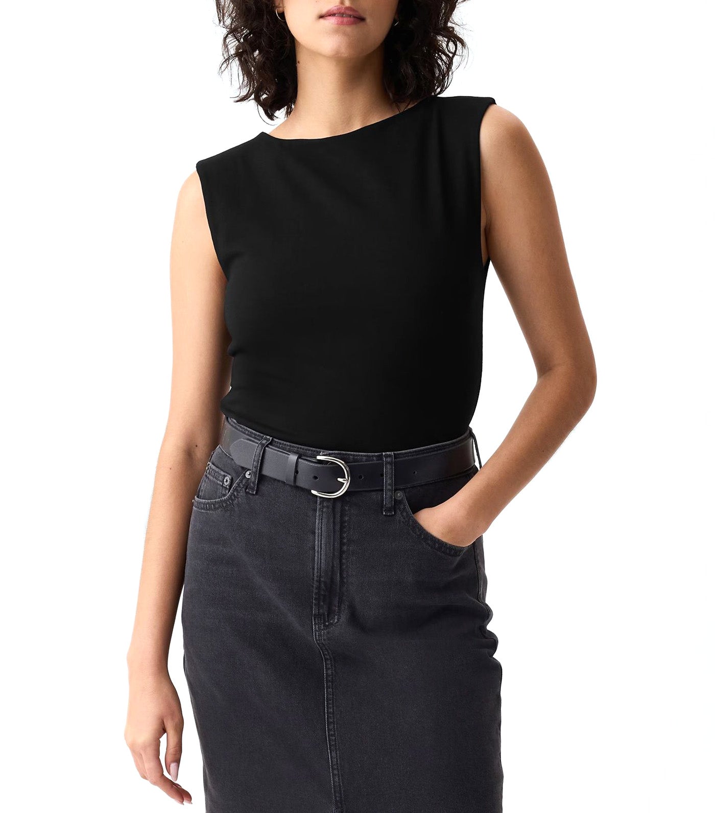 Modern Boatneck Top Black