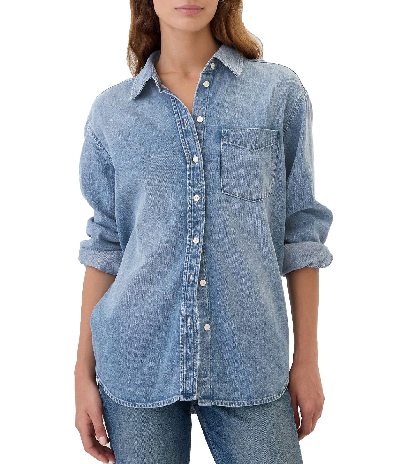 Denim Big Shirt Medium Wash