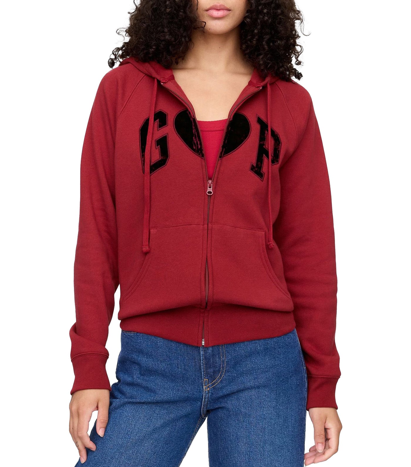 Relaxed Logo Zip Hoodie Sled