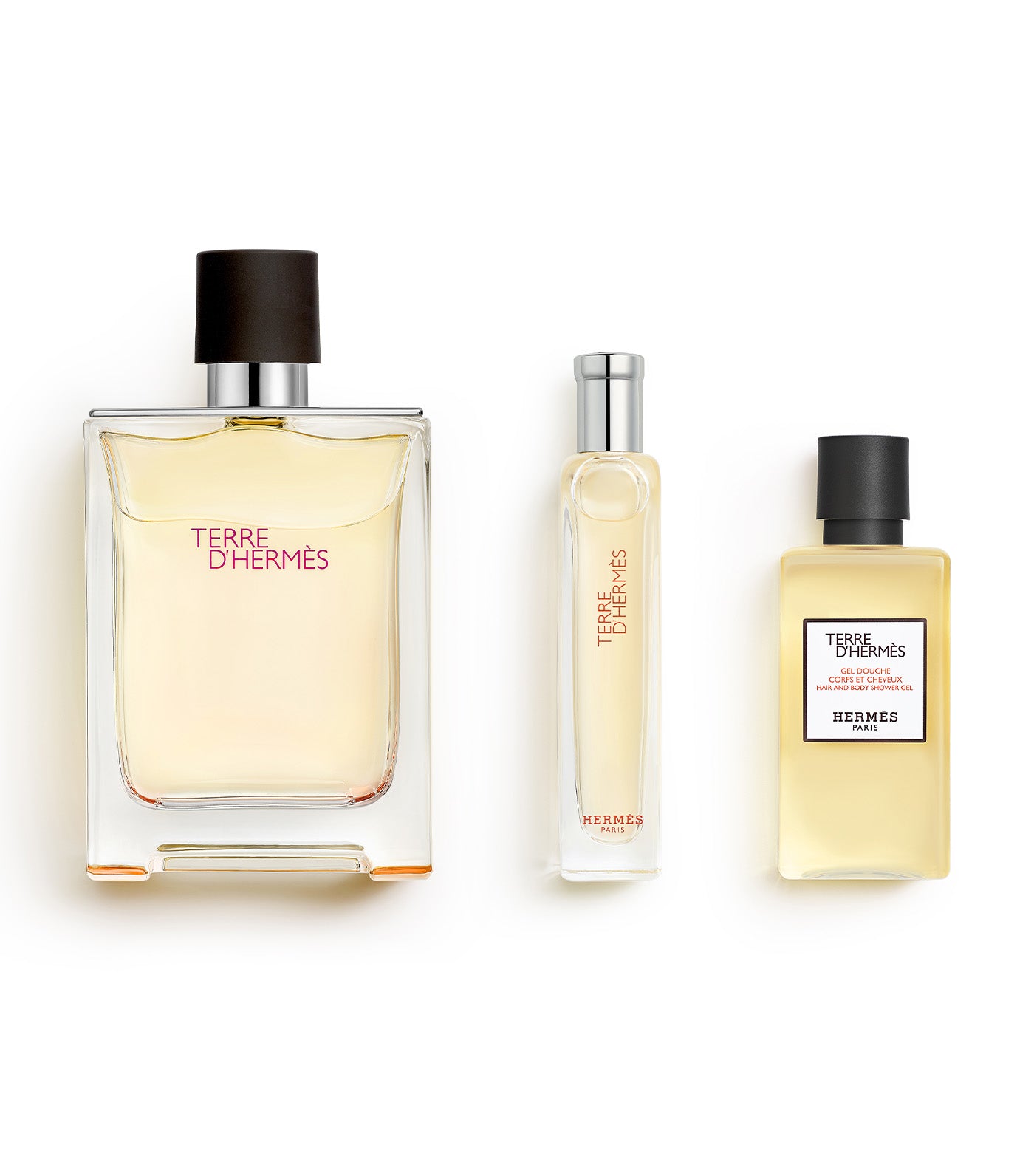 Terre d’Hermès gift set, Eau de Toilette 100ml + 15ml + Shower Gel 40ml