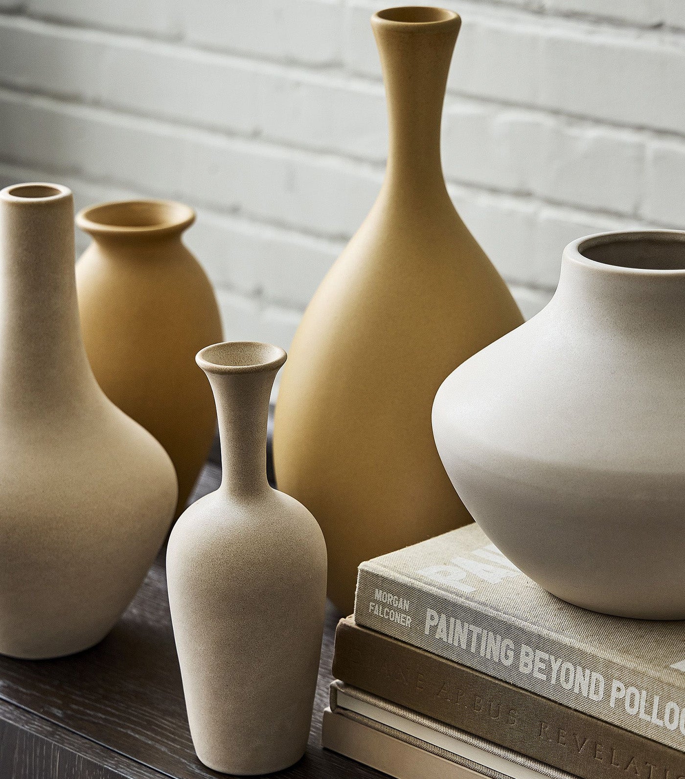 Glazed Ceramic Vases Neutral