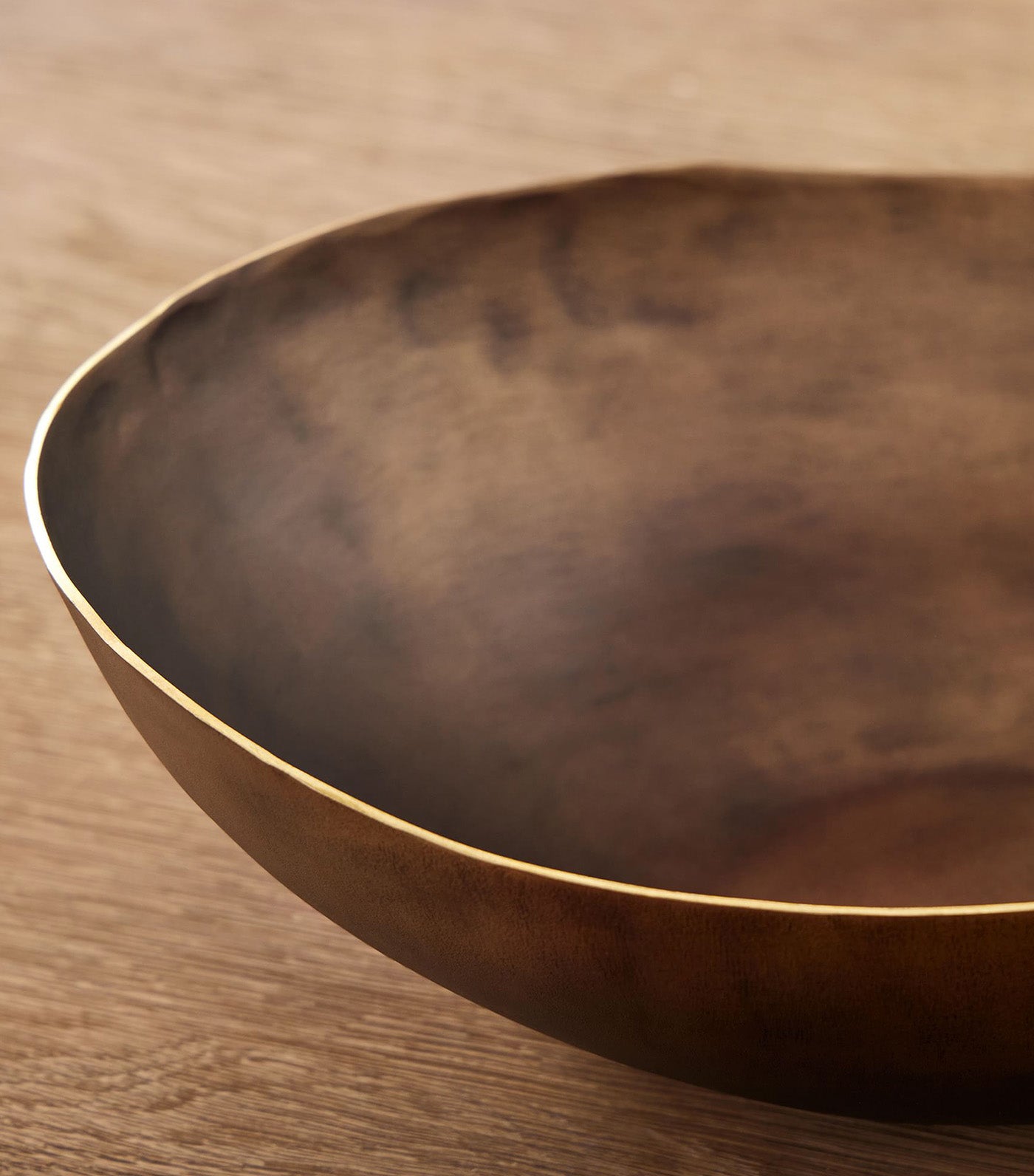 Organic Metal Bowl Extra Large Dark Brass