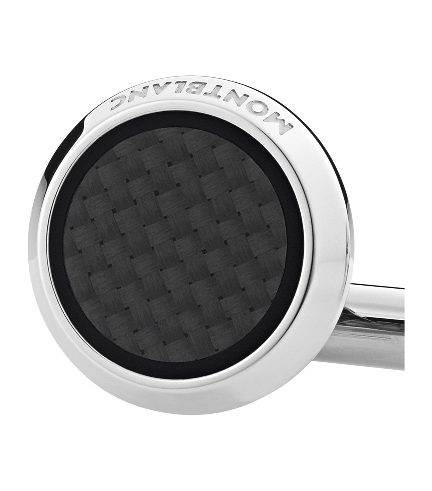 Extreme 2.0 Round Cufflinks with Carbon-Patterned Inlay