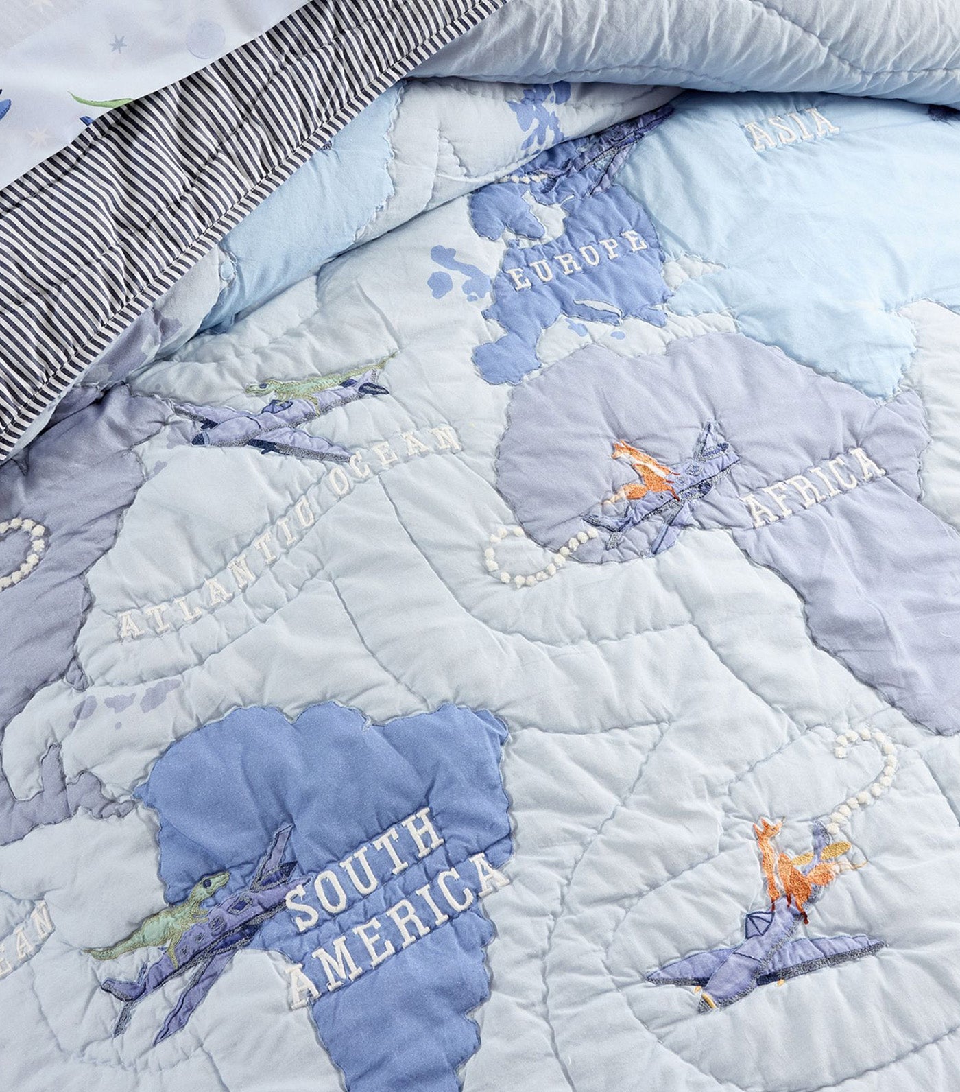 Airplane Map Quilt and Shams