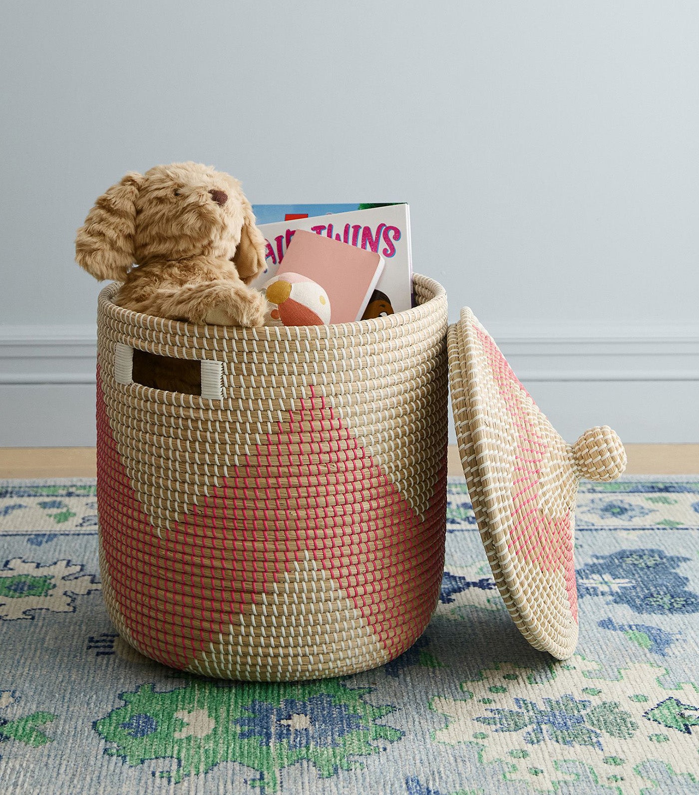 Brights Zig Zag Hamper Pink