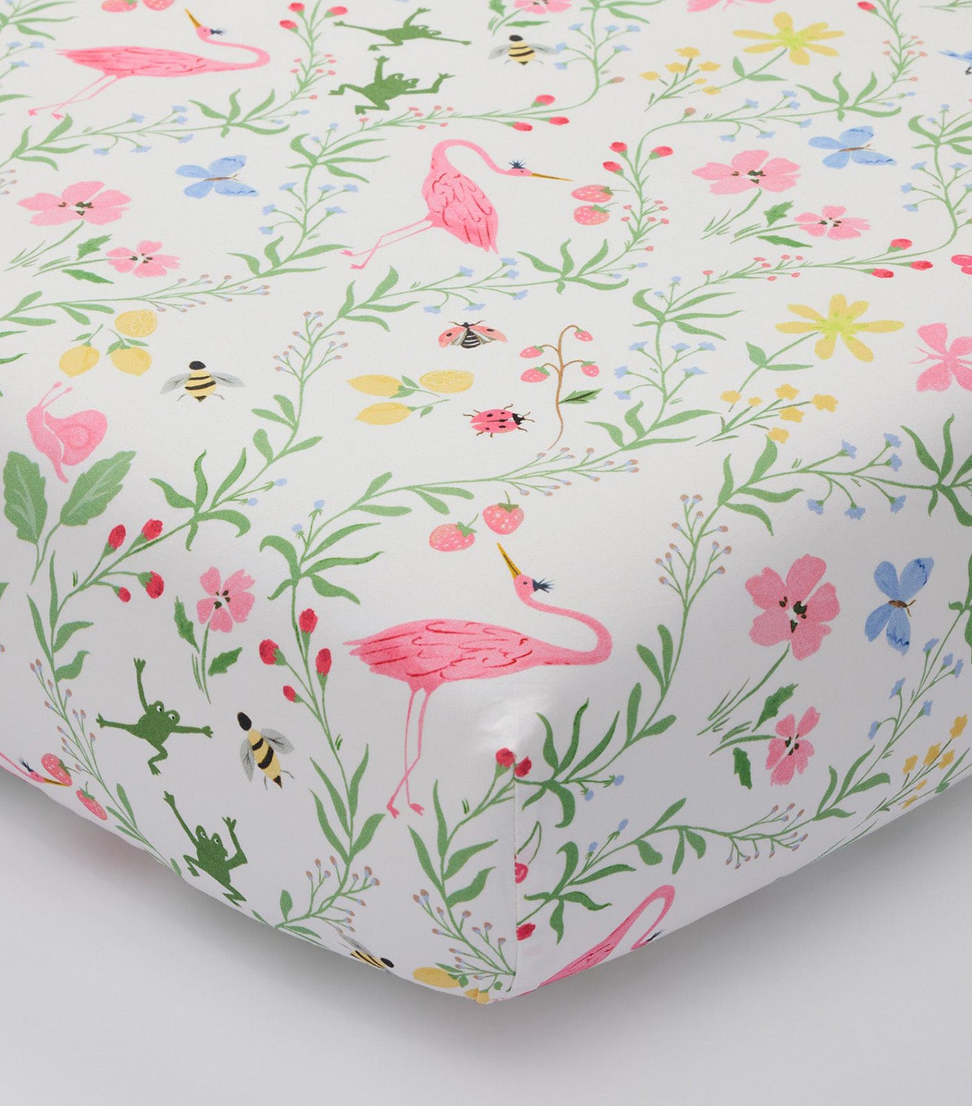 Penelope Floral Organic Crib Fitted Sheet