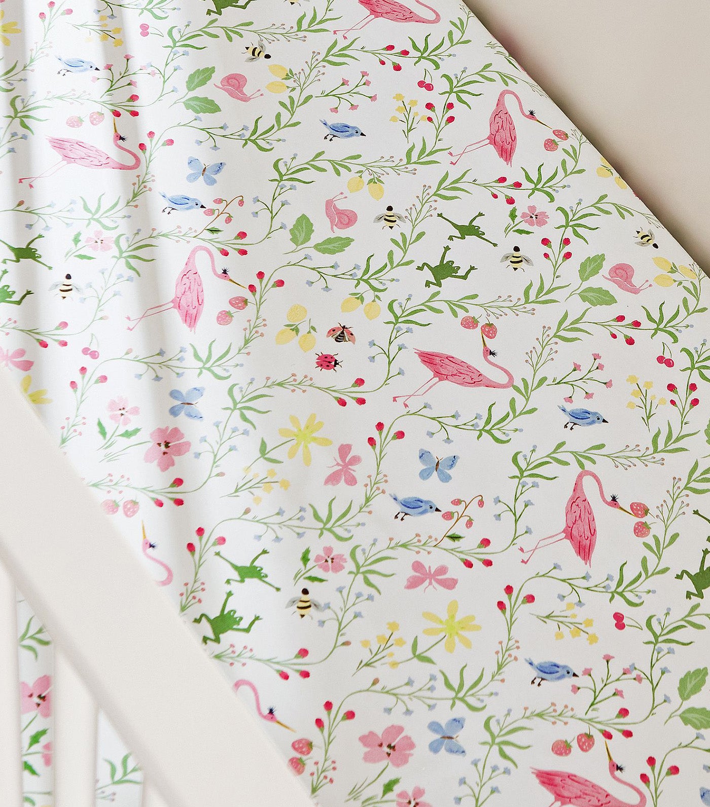 Penelope Floral Organic Crib Fitted Sheet