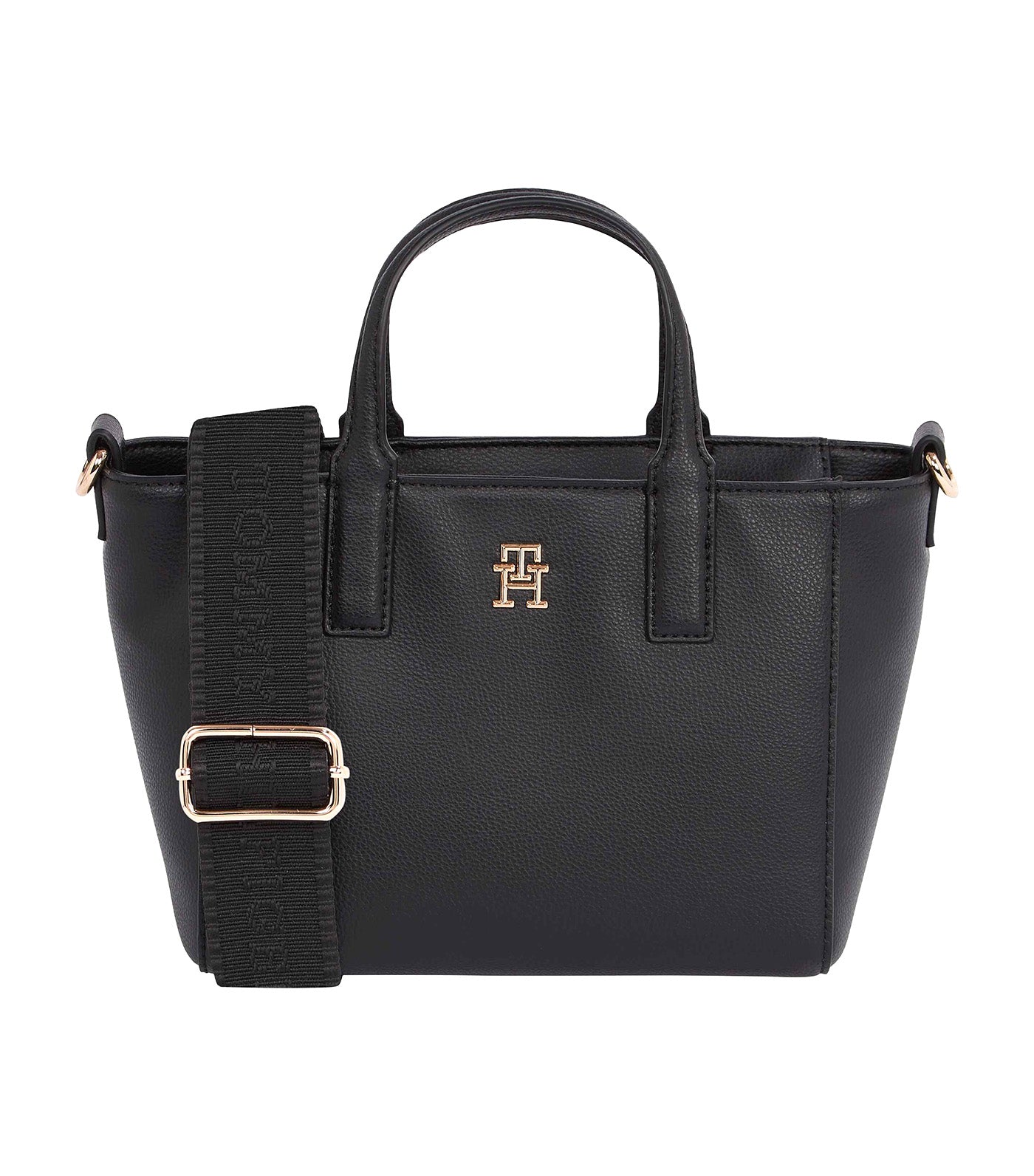 Compact MOM TOTE BAG(black×black logo) Black Fabric Tote Bag | New Look