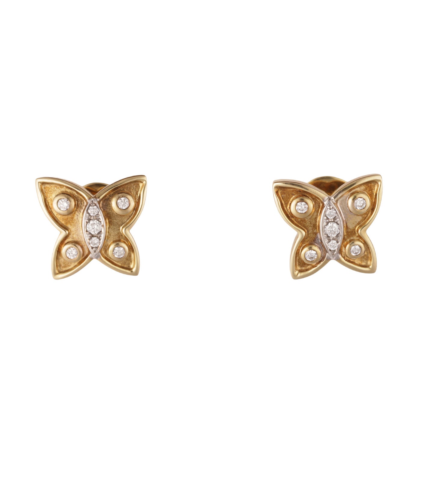 Butterfly Earrings Yellow Gold