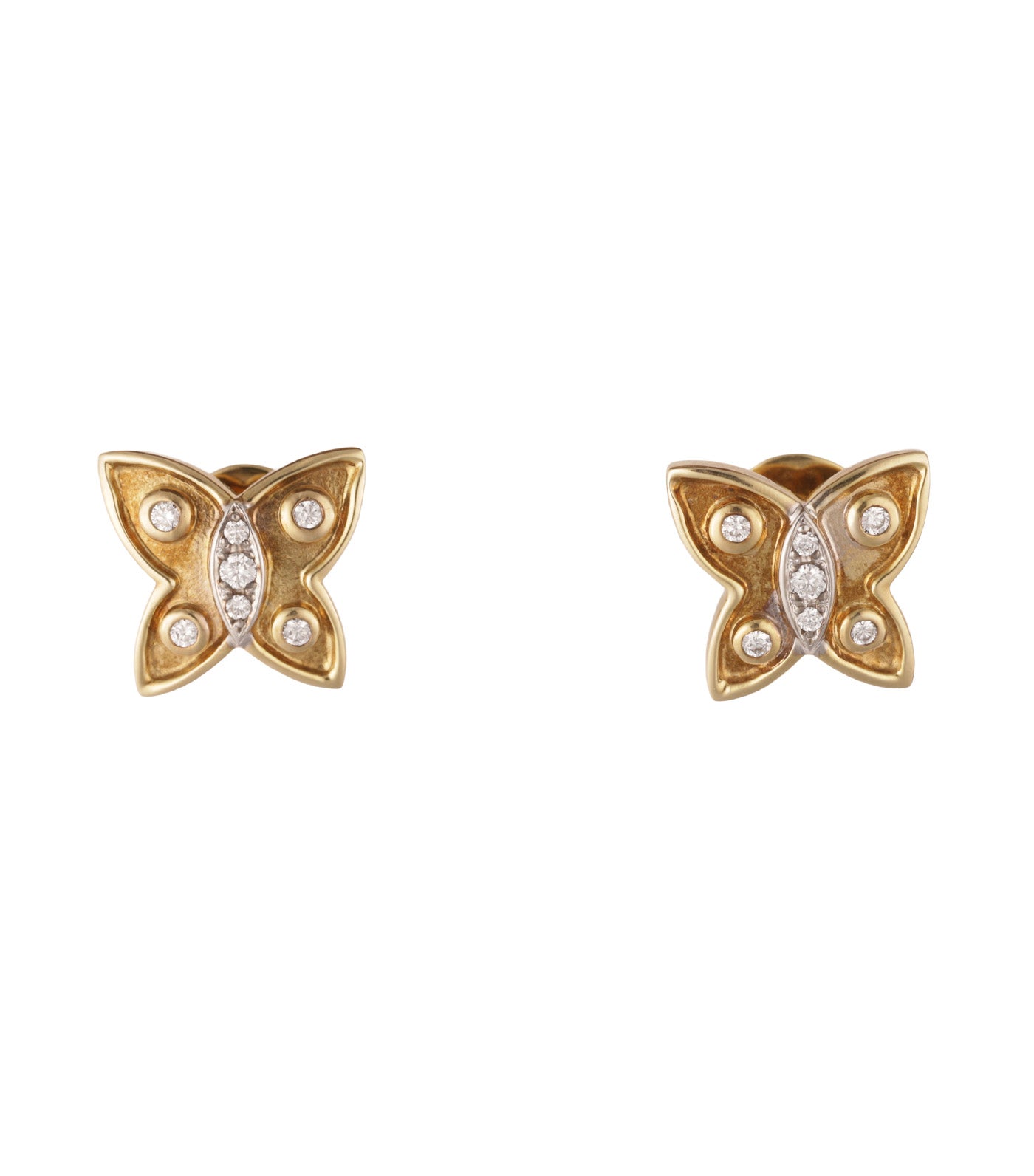 Butterfly Earrings Yellow Gold