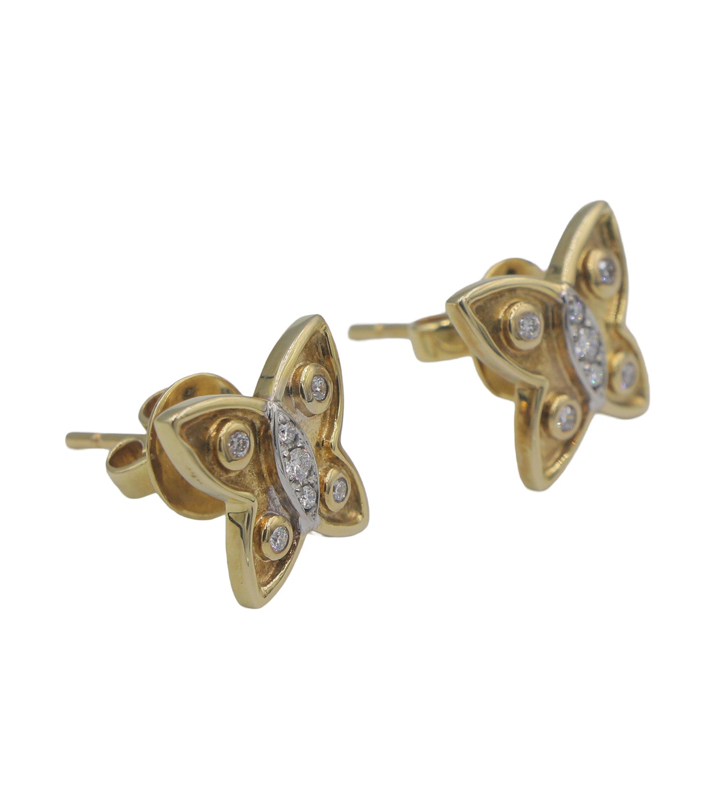 Butterfly Earrings Yellow Gold