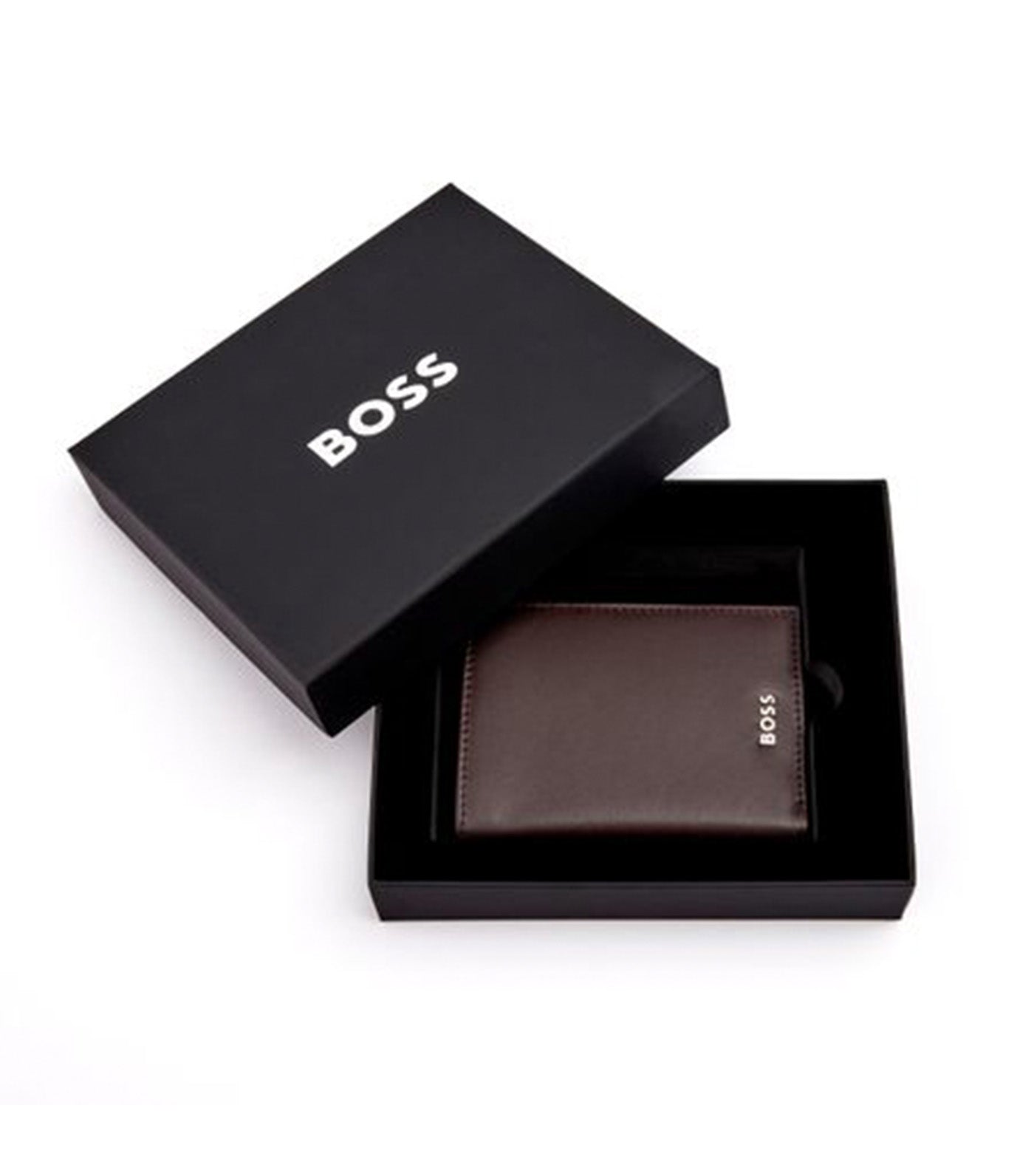 Card Holder with Flap and Money Pocket Classic Smooth Brown