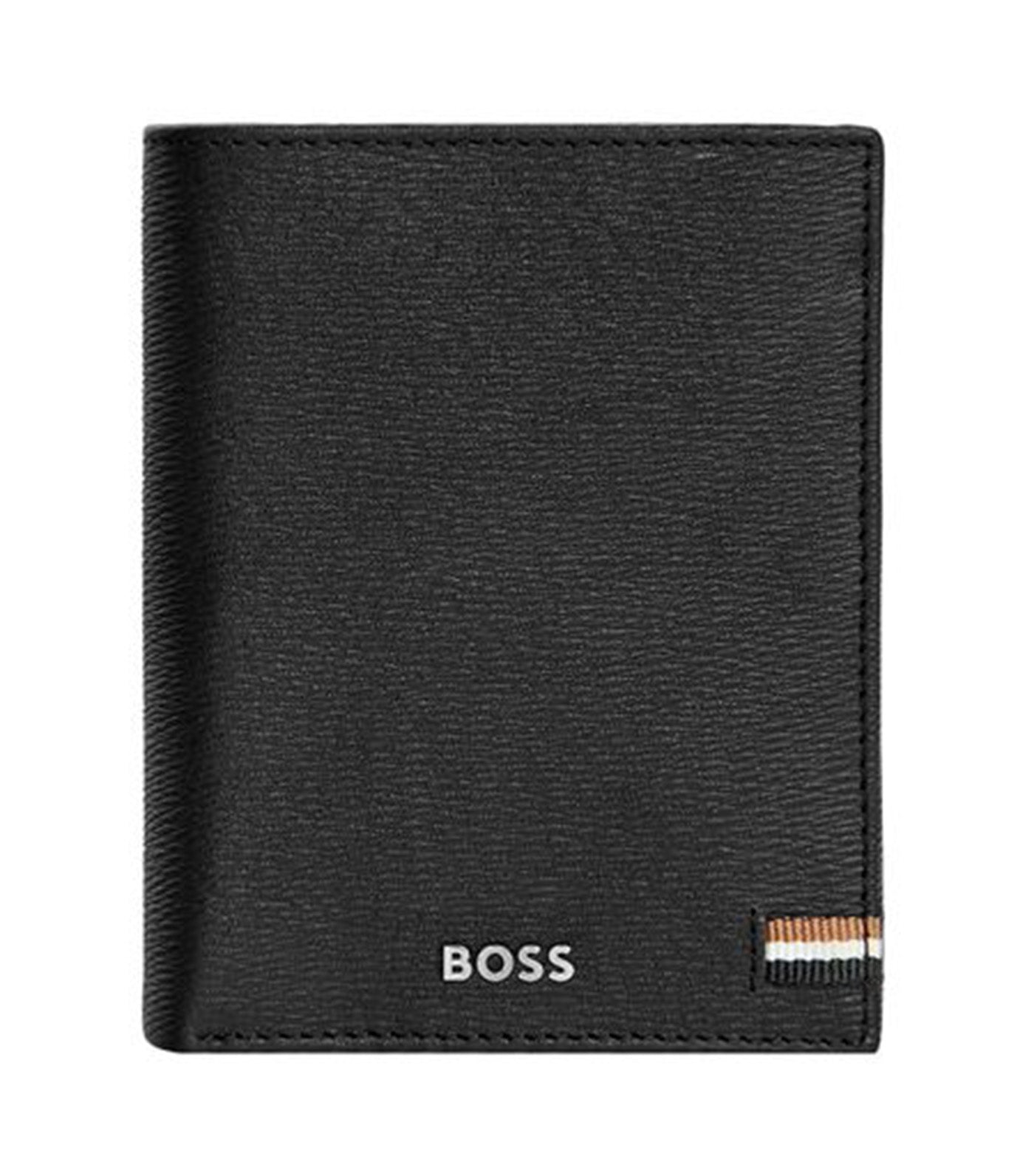 Card Holder with Flap and Money Pocket Iconic Black